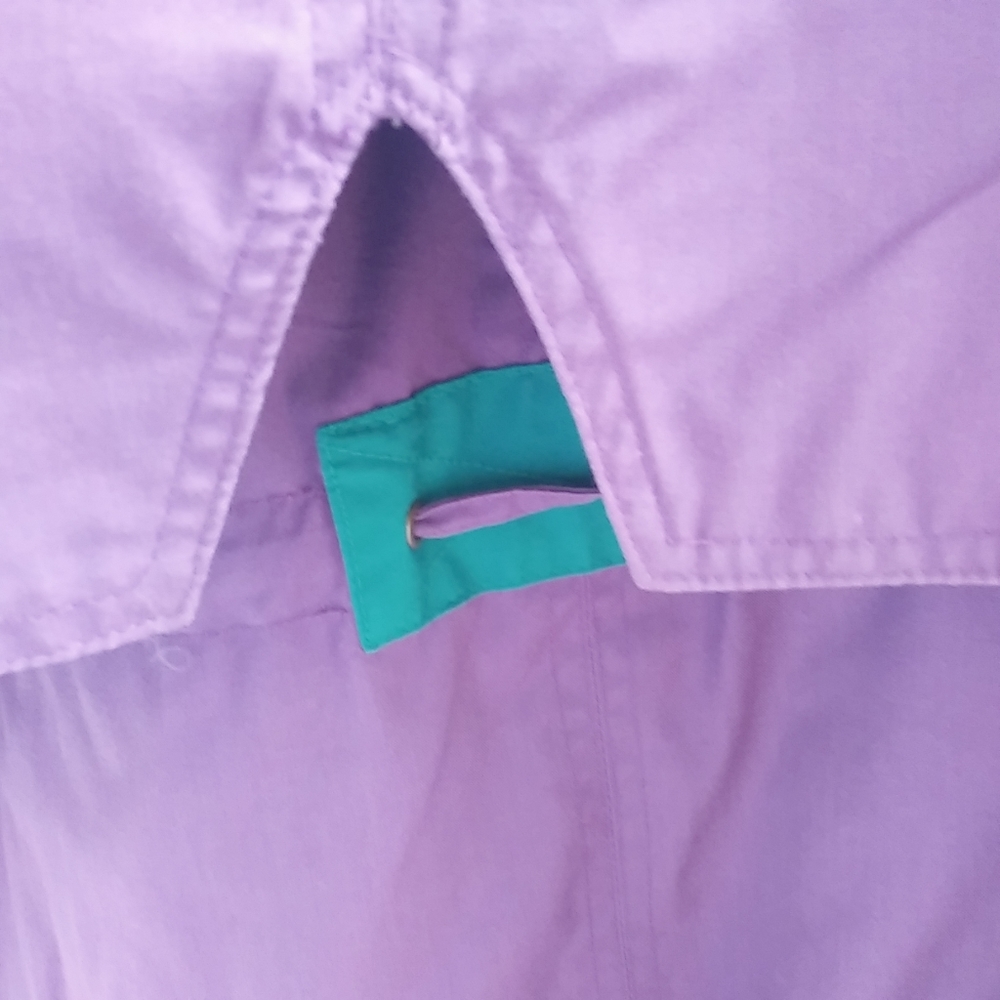 Outer Gear M Cozy Purple Turquoise Snap Zip Hoodie Winter Coat - Picture 8 of 13